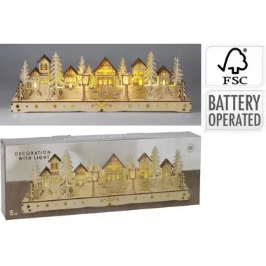 Preview: Koopman Holzhaus mit Led 45cm, AX5350380