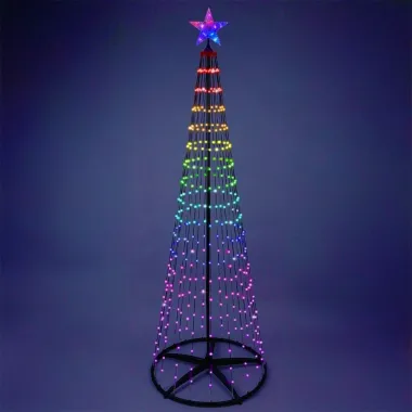 Koopman Weihnachtsbaum 210cm, 370 LED, schwarz, AX5380210