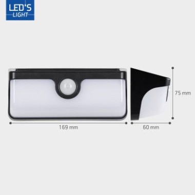 Verbindbare LED-Solar-Wandleuchte, IP65 Sensor, Bluetooth, 300423