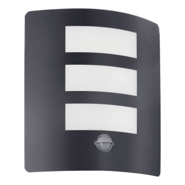 EGLO Wandleuchte außen Rosada-E, E27, IP44, Sensor, 23,5cm, 74018