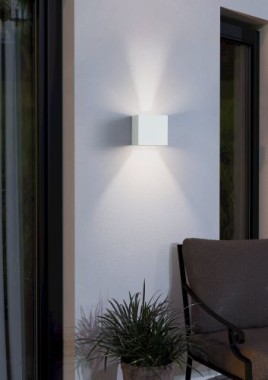 Preview: EGLO LED Außenwandleuchte Barcarola-e,  IP44, weiss, 4000K, 74025