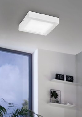 Preview: EGLO LED Deckenleuchte Idun, 17cm, weiss, 1500lm, 75604