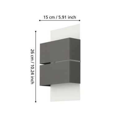 Preview: EGLO LED Außen-Wandlampe Kibea, IP54, 15cm, 460lm, 3000K, 93254