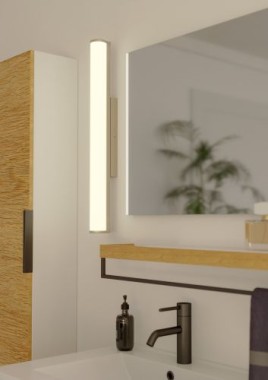 Preview: EGLO LED Wandlampe Calnova, Spiegelleuchte, P44, 60cm, 1550lm, nickel-matt, 94716