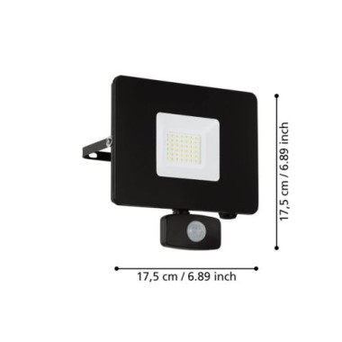 EGLO LED Außenwandleuchte IP44 Sensor 17cm Faedo 3, mit Sensor, 97462