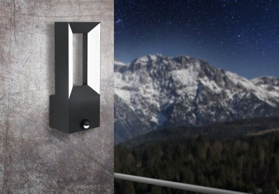Preview: EGLO LED Außen Wandlampe Riforano, mit Bewegungsmelder, IP44, Sensor, 3000K, 98726