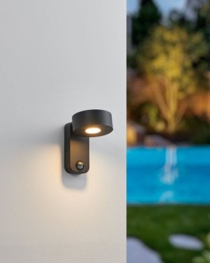 EGLO LED Außen Wandlampe Palosco, IP44, Sensor, 360lm, 3000K, 98738