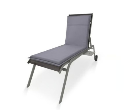 Preview: Doppler Auflage Sunlounge Life hellgrau, 195x60x4cm, 5147595354