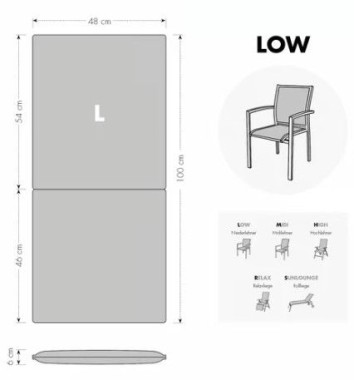 Doppler Auflage Niedriglehner Living, Braune Blätter, 100x48x6cm, 5112156110
