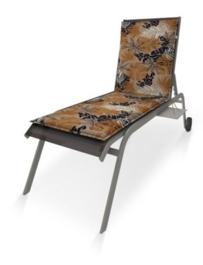 Preview: Doppler Auflage Sunlounge Living, Braune Blätter, 195x60x6cm,  5142156110