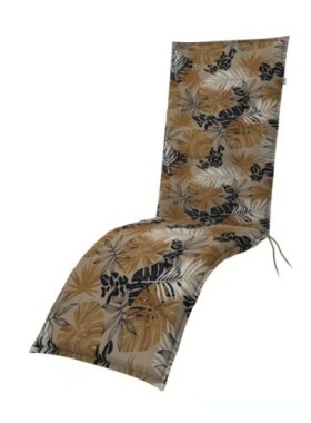 Doppler Auflage Relaxliege Living, Braune Blätter, 170x48x6cm, 5132156110