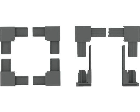 Preview: IS Plus Eckverbinder Fenster + anthrazit  04543