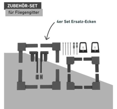 Preview: IS Expert Eckverbinder Fenster weiss  04544