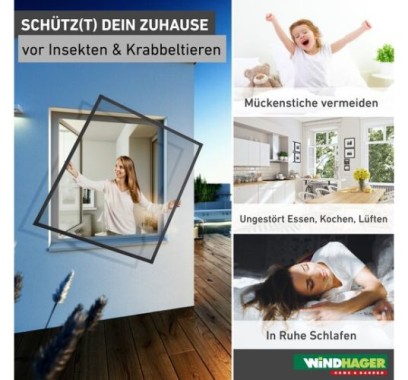 Preview: Windhager Insektenschutz | EXPERT Eckverbinder Set für Fenster und Türen, 4 Stück | Fliegengitter Zubehör, Insektenschutz Ersatzteile für Spannrahmen Fenster und Türen | aus Aluminium | Anthrazit 04545