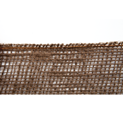 Preview: Windhager Jute-Dekoband randverstärkt ÖKO, 5cm x 10m, terrabraun, 06884