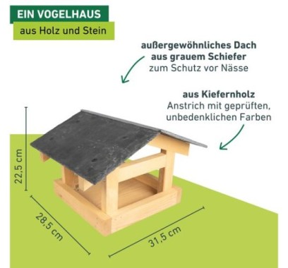 Windhager Vogelfutterhaus Steinplatte, 07676