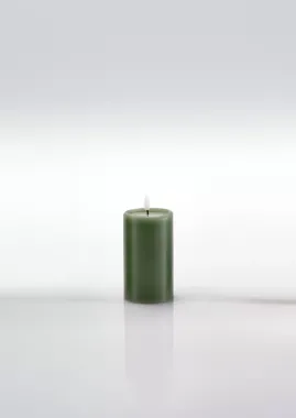 Schlaraffenland 3D LED Kerze NOVITA, 7.5 x 12.5cm, grün, Echtwachs, 11838
