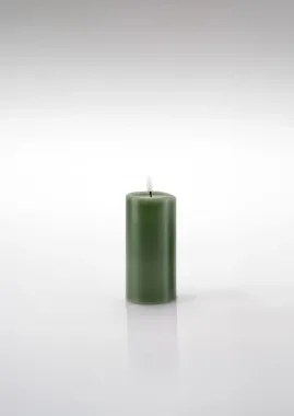 Schlaraffenland 3D LED Kerze NOVITA, 7.5 x 15cm, grün, Echtwachs, 11839
