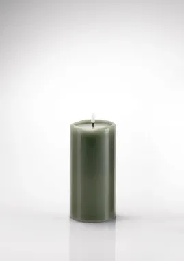 Schlaraffenland 3D LED Kerze NOVITA XL, 10x20cm, Grün, Echtwachs, 11852