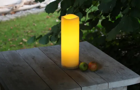 Preview: Schlaraffenland LED Outdoor Kerze MEDIA BOX inkl. Fernbedienung 10 x 30 cm, 9204