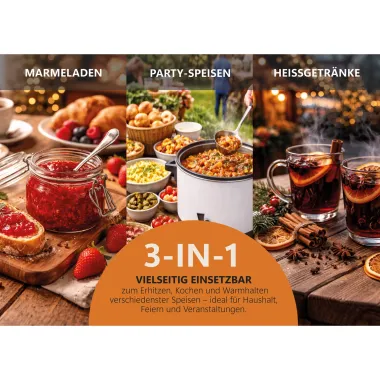 Silva Heißgetränkeautomat HG-E 1800W, Volumen 30L, Auslaufhahn, weiß, 415013