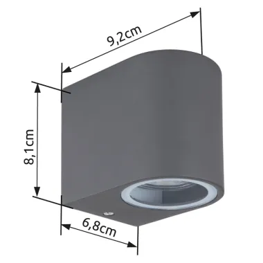 Globo Außenleuchte Veronika, halbrund IP44, 34163