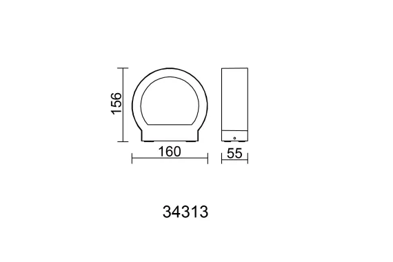 Globo Außenleuchte SLICE I, schwarz, IP54 7W 3000K 200LM, 34313