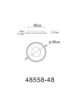 Globo LED Deckenleuchte EILA CCT 2640 lm Ø 48 cm Metall weiß 48558-48