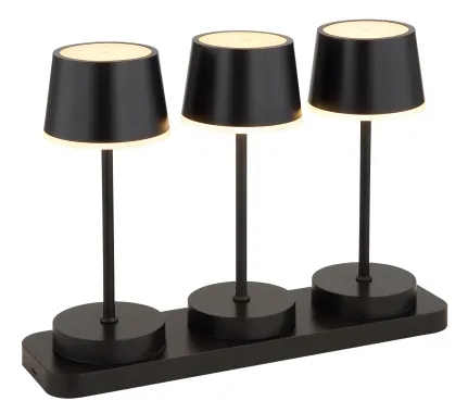 Globo 3er Set Tischleuchte, Akku, schwarz, inkl. Fernbedienung, 58493-3