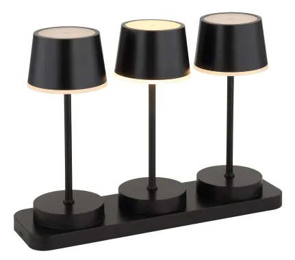 Globo 3er Set Tischleuchte, Akku, schwarz, inkl. Fernbedienung, 58493-3