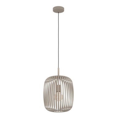 EGLO Hängelampe Romazzina, E27, Ø32,5cm, beige, Metall, 900496