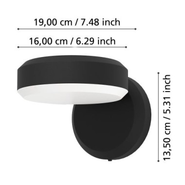 Preview: EGLO LED Außen Wandlampe Fornaci, IP54, 16cm, 960lm, 3000K, 900673