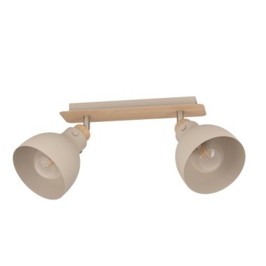EGLO Deckenstrahler Arrecife, E27 53,1x14,5cm, 2-flammig, Metall, beige, 900712