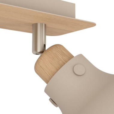 Preview: EGLO Deckenstrahler Arrecife, E27 53,1x14,5cm, 2-flammig, Metall, beige, 900712