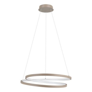 EGLO LED Hängelampe Ruotale, Ø55cm, beige, 4500lm, 3000K, 901139