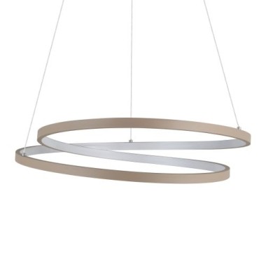 Preview: EGLO LED Hängelampe Ruotale, Ø55cm, beige, 4500lm, 3000K, 901139