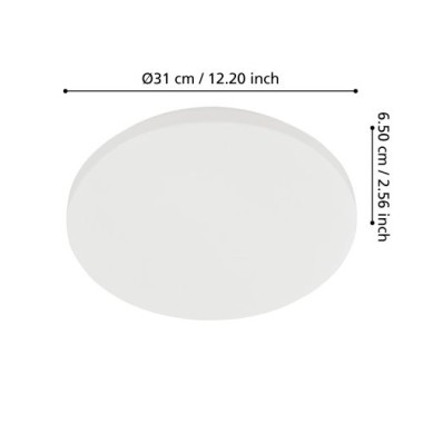 EGLO LED-Deckenleuchte IP54 Ø31cm 2250lm 3000K - Approdo, 901525