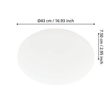 Preview: EGLO LED-Deckenleuchte IP54 Ø43cm 4600lm 3000K - Approdo, 901526