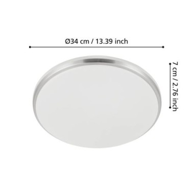 Preview: EGLO LED-Deckenleuchte Margidore, IP54 CCT Ø34cm 2250lm, 901528