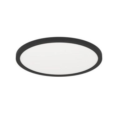 EGLO Deckenleuchte Minerario, Schwarz, IP54, warmweiß, Ø 30 cm, 901572