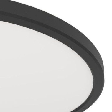 Preview: EGLO Deckenleuchte Minerario, Schwarz, IP54, warmweiß, Ø 30 cm, 901572