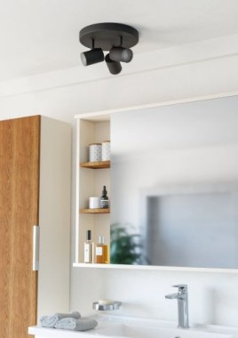 Preview: EGLO Deckenlampe 3-flammig Consuma 1, GU10, IP44, Ø25cm, 901965