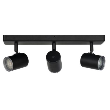 Preview: EGLO Deckenlampe 3-flammig Consuma, GU10, IP44, 40x8cm, schwarz, 901966