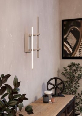 Preview: EGLO LED Wandlampe Trepiliano, 6x45,5cm, sand, 3000K, 902142