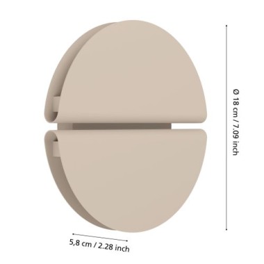 Preview: EGLO LED Wandlampe Pianosa, IP44, CCT, 620lm, sand, 902121