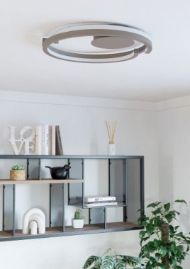 Preview: EGLO LED Deckenleuchte Mezzomonte, CCT/dimmbar Sand, Ø48cm, 4400lm, 901823