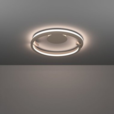 EGLO LED Deckenleuchte Mezzomonte, CCT/dimmbar Sand, Ø48cm, 4400lm, 901823