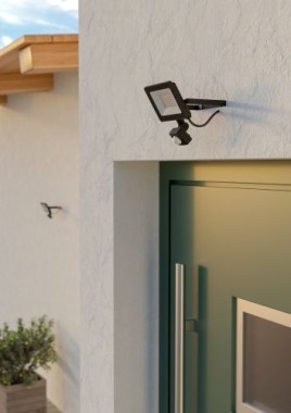 Preview: EGLO LED Strahler IP65 Sensor 14cm 2800lm 4000K - Risacca-e, 76016