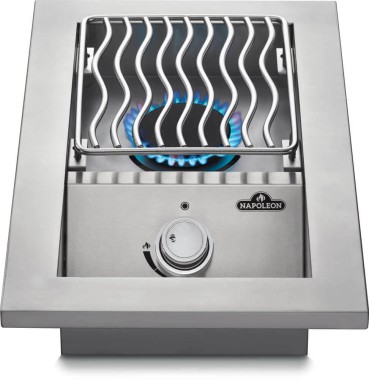 Napoleon Einbau Einzelbrenner der 500er Serie mit Edelstahlabdeckung, 1 Brenner, BI10RTPSS-CE