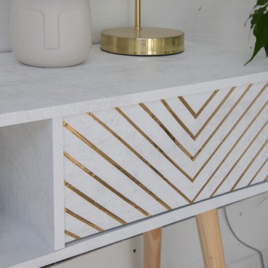 Preview: d-c-fix Klebefolie Concrete White, 45 cm x 2 m, selbstklebende Deko-Folie für Möbel, F3460683